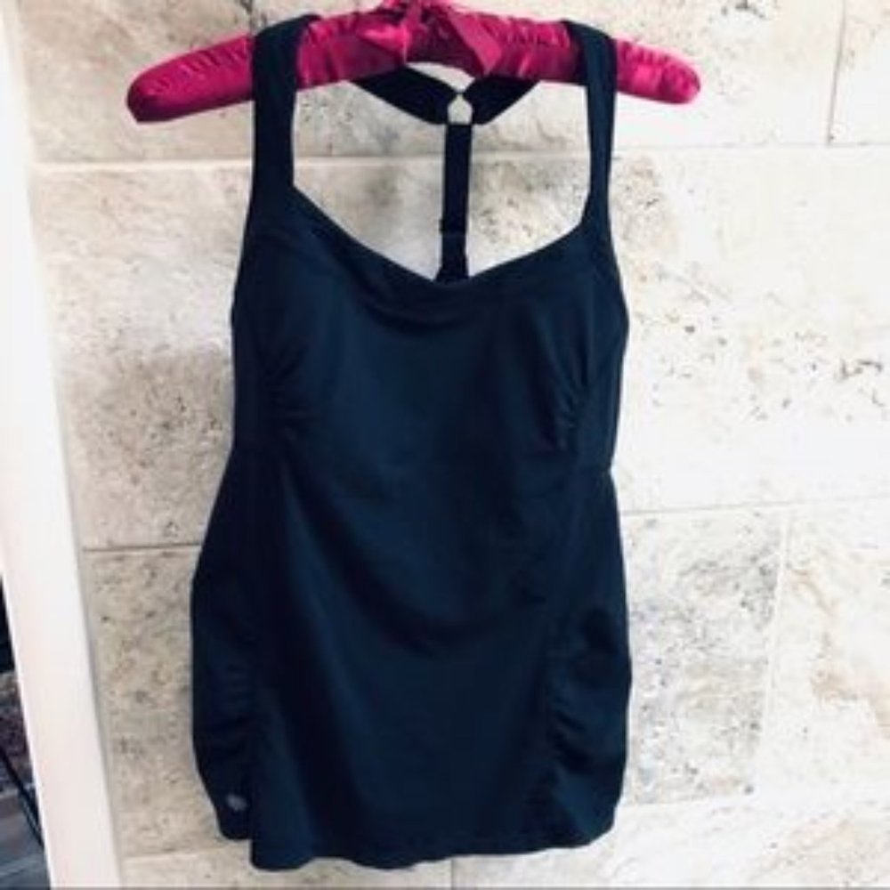 Black athleta gathered side tank Size L
